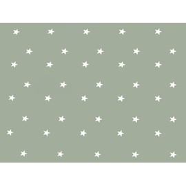 Home Direct Rectangular Oilcloth PVC Wipe Clean Tablecloth Table Cover 140cm x 180cm 55x70 Stars Sage Green