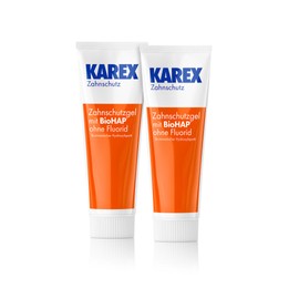 KAREX Dental Protection Gel - 2 x 50 ml - Additional Protection for Caries Prevention | Reduces Pain in Sensitive Teeth | Fluoride Free, Sugar-Free, Vegan