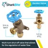 SharkBite 1/2 Inch x 3/4 Inch MHT Garden Valve, Multi