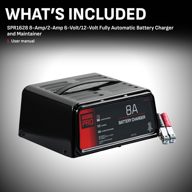 Schumacher Electric Battery Charger and Maintainer, SPR1628, 3-in-1, Fully Automatic,