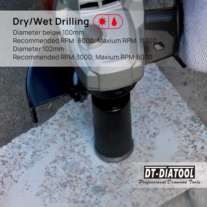 DT-DIATOOL Diamond Core Drill Bit 1-1/2" - Welded Hole Saw
