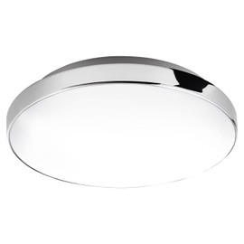 BRILONER Leuchten 3351-016 LED Ceiling Light Bathroom Lamp IP44 13 Watt 1,200 Lumen 4,000 Kelvin White Chrome Diameter 28.5 cm White / Chrome