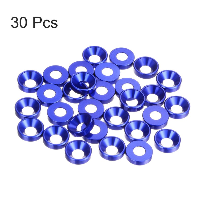 QUARKZMAN 30pcs M5 Anodized Aluminum Alloy Countersunk Washers Screw Seals