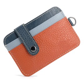 H HARUCO Card Case, Neck Hanging, Leather, Genuine Leather, Stylish, Vertical, Stretchable, IC Card Case with Reel, Men's, Women's, Employee ID Holder, Name Card Holder, Commuter Passcase, Unisex