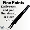 Martelli Pin Point Precision Tweezers, 5 inch, Black - Quilting
