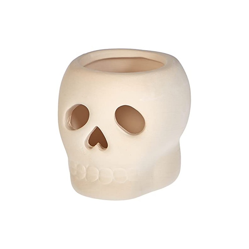 Baker Ross AG9942 Skull Ceramic Tea Light Holder
