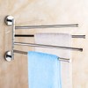 PHOEWON Swivel Towel Rail Chrome Stainless Steel Bath Rack Wall