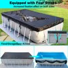 SIHAIAN 10x16Ft Rectangular Pool Cover with Side Storage for Oval