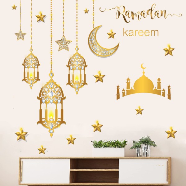 Ramadan Wall Stickers Islamic Muslim Wall Decals Stickers Hanging Eid