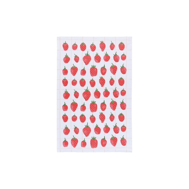 Jubilee Danica Kitchen Cloth Towel, Berry Printed Cotton, 18 x