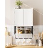 Masupu Fluted Bathroom Wall Cabinet, Small Hanging Bathroom Cabinet with