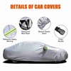 Car Cover Full Sedan Covers with Reflective Strip Sunscreen Protection