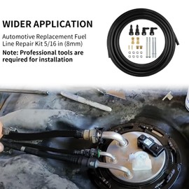 MuRealy Automotive Fuel Line RepairKit - Upgraded 25 Feet of 5/16" Air Tubing Kit, Plastic Fuel Line Replacement Kit for Cars and Trucks