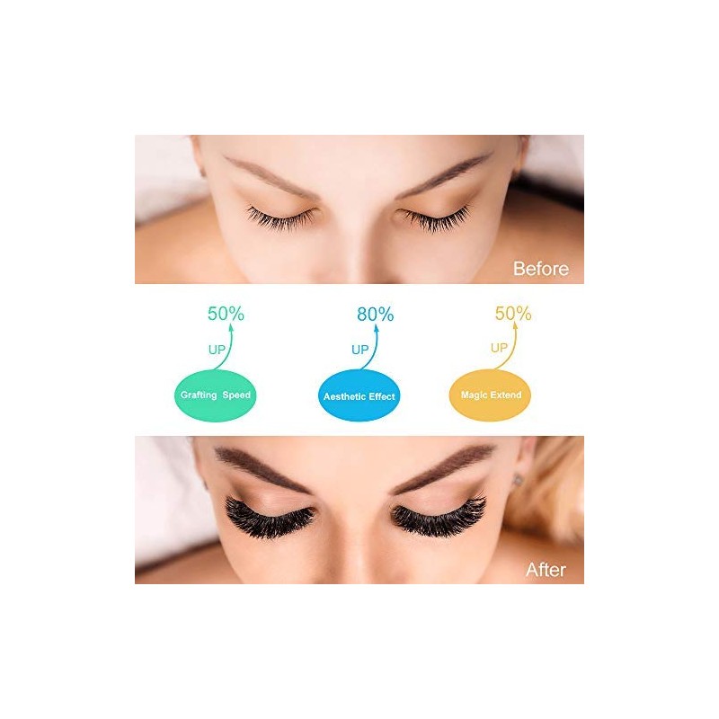 Easy Fan Lashes C-0.10-16 Eyelash Extensions C D curl Easy