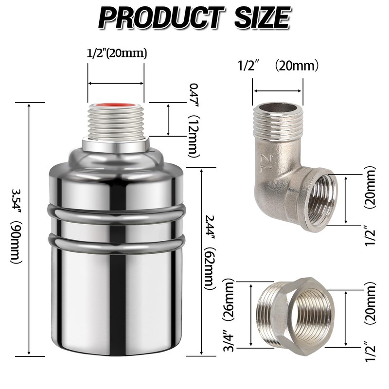 304 Stainless Steel Fully Automatic Water Level Control Float Valve,