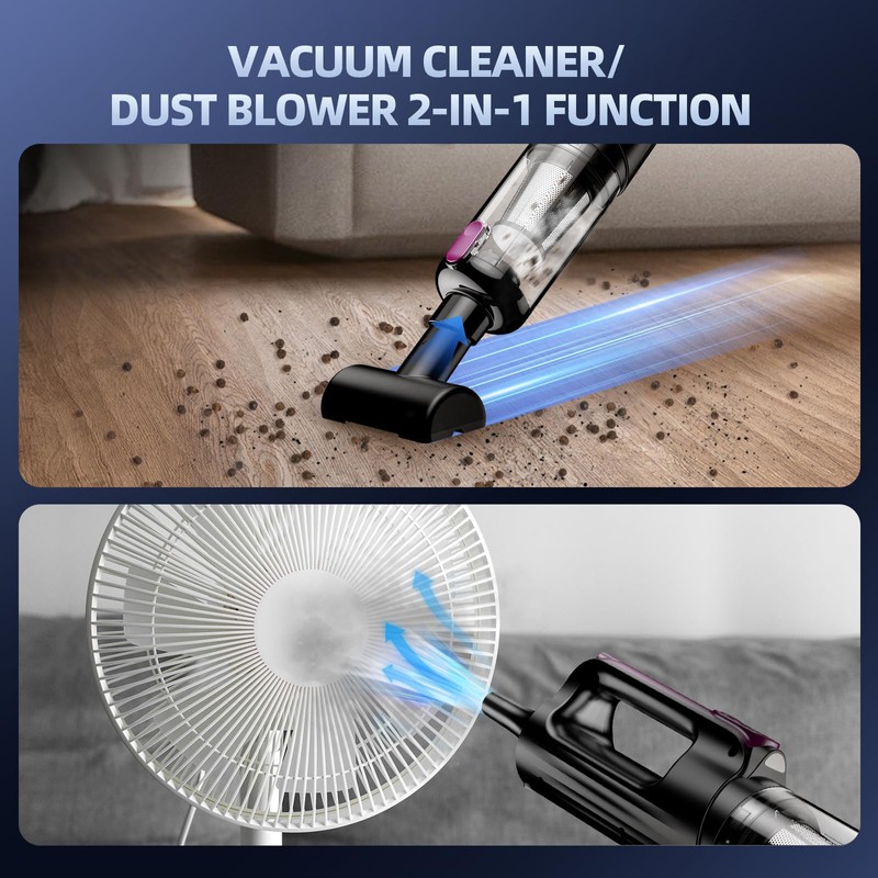 MONOZEL Cordless Handheld Vacuum Cleaner, 18000Pa 2 in 1 Car