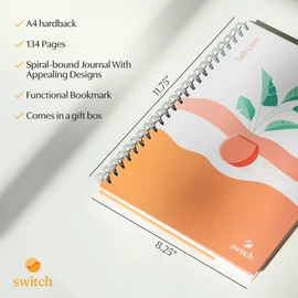 Switch Research Self-Love Journal - Self Care Journal for Women with Prompts - Mindfulness & Gratitude Journal, Therapist Recommended for Self Reflection & Personal Growth - Guided Writing Notebook A4