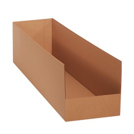 Partners Brand PBINW101042 Warehouse Rack Bins, 10" x 42" x 10", Kraft (Pack of 10)