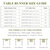 Faux Linen Double Layer Table Runner 48 Inch Long Farmhouse