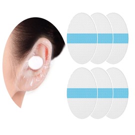 saicheek Large Size Upgarde Silicon-Gel Material Easy to Take Off Adult Ear Covers with Cotton Ball,Women Shower Cap Ear Protection for Hair Washing,Bath,Swimming (Large 60Pcs)