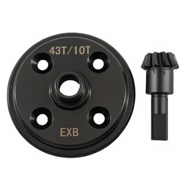 Hardened Steel 43T Main Diff Gear & 10T Input Gear Set, Upgraded Replacement for Arrma 1/8 Kraton, Notorious, Outcast, Talion 6S BLX & 1/7 Mojave EXB, Fireteam 6S BLX 4WD, Replace ARA310980 ARA310979