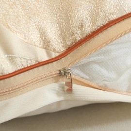 YunJeude Cushion Cover 17.7 x 17.7 inches (45 x 45 cm), Nordic, Set of 2, Stylish, Cute, Soft, Luxurious, Modern, Leaf Pattern, Jacquard Simple, Zipper, Interior Decoration, Car, Room Decoration, Four