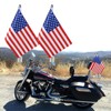 Aochuang Motorcycle Folding Flagpole Mounts Red American Flag for Harley