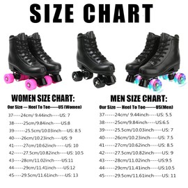 jessie Leather Roller Skates Roller Skates for Women Outdoor and Indoor Adjustable Four-Wheel Premium Roller Skates for Women Men Boys and Girls