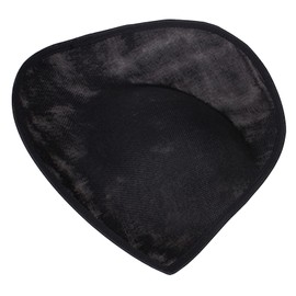 URTERYSER Sinamay Hat Base, Teardrop Saucer Hat Base, 40.00 * 36.00 * 13.00CM, Black