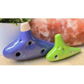 Focalink 12 Holes AC Pastoral Blue + SC Green Ceramic Ocarina
