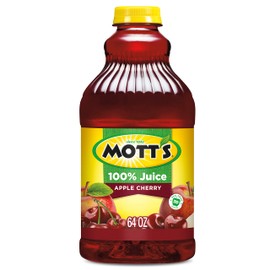 Mott's 100% Apple Cherry Juice, 64 Fl Oz Bottle (Pack Of 8), Made With 100% Apple & Cherry Juices, No Added Sugar, Excellent Source Of Vitamin C, 2 Servings Of Fruit Per 8oz, Gluten & Caffeine Free