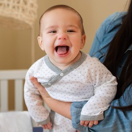 Burt's Bees Baby Baby-Boys Romper Jumpsuit, 100% Organic Cotton One-Piece Coverall, Dottie Bee, 6-9 Months