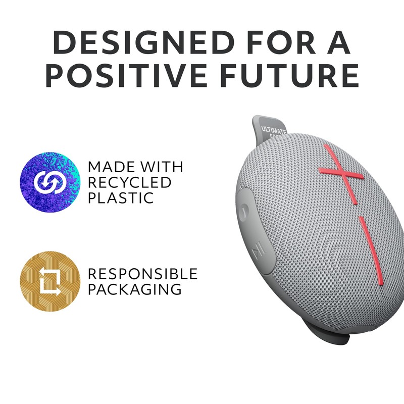 ULTIMATE EARS MINIROLL Ultra-Portable Waterproof Bluetooth Speaker, Big Bass, IP67