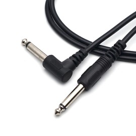 Guitar Shield Cable, Guitar Cable, Plug, Base, Shield, Hard to Disconnect, Cable for Musical Instruments, For Bass, Keyboards, Amplifiers, Drums (S-L Type, 1M)