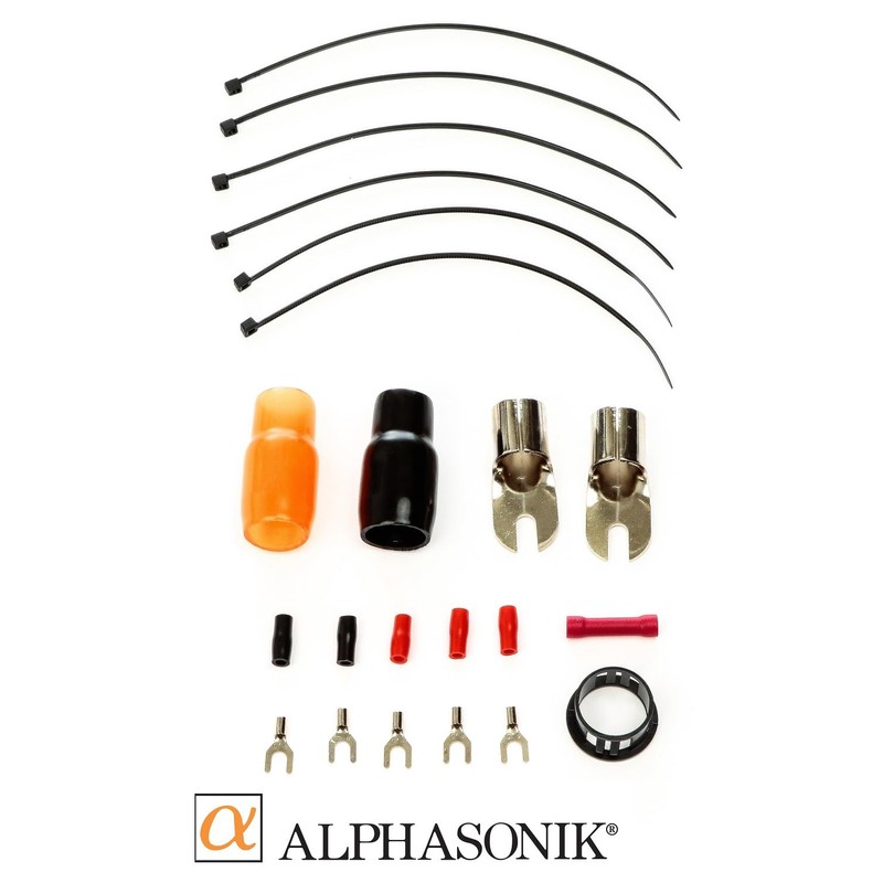 Alphasonik AAK0G Premium 0-Gauge Complete Car Amplifier Installation Kit Hyper-Flex