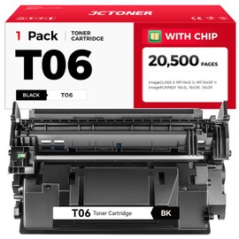T06 Black Toner Cartridge 1-Pack with chip High Yield Replacement for Canon T06 T06L 3526C001AA Toner Compatible with Canon imageRunner 1643i 1643iF 1643P X MF1643i II MF1643iF Printer Ink All-in-One
