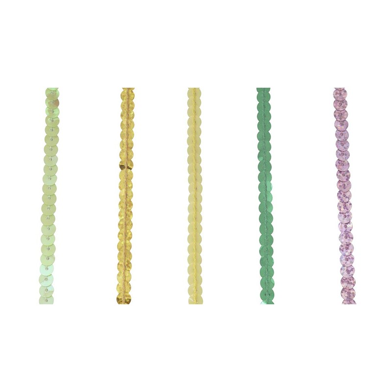 ALLinONE Mixed 12 Colors 5mm Flat Sequin Trim String Sequins