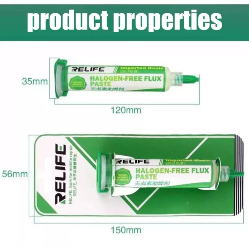 Relife RL-422-IM Flux, Halogen Free 10cc Tube Needle And Plunger
