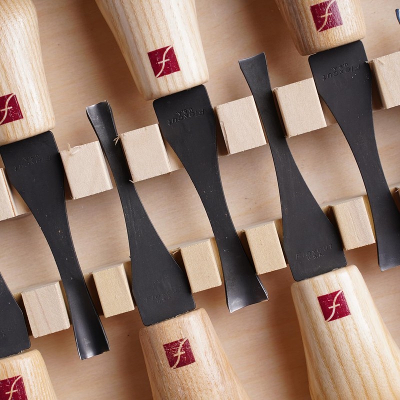 Flexcut Carving Tools Deluxe Palm Gouge Set FR405, Wood Crving