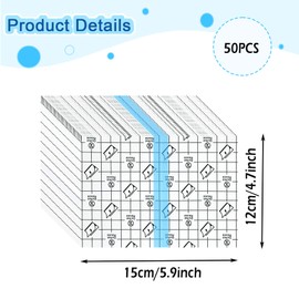 YeahBoom 50PCS Wasserdicht Transparent Bandage,12cm*15cm Wasserdichtes Pflaster,Selbstklebender Verband Tattoo,Wasserdichte Pflaster Nach OP,Medizinische Pflaster,Wasserdichtes Pflaster Rolle,Wundauflage