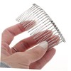 OHPHCALL 20 Tooth Bridal Veil Hair Clip Combs Set Silver