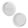 White Circular Ventilation Grille with Flyscreen - Round Air Vent