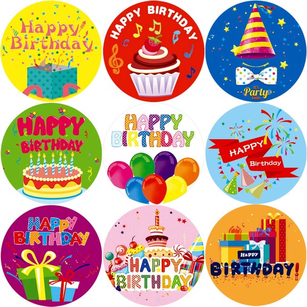 Happy Birthday Stickers for Kids 200Pcs Per Roll Party Supplies School