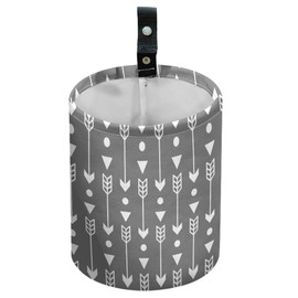 DELORIGIN Simple Arrow Diagram Car Trash Can Bohemia Waterproof Garbage Can Car Seat Back Hanging Trash Bag Portable Camping Garbage Bin Storage Bag Collapsible Trash Container for Vehicle Kitchen