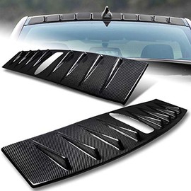 EPARTS Real Carbon Fiber Rear Roof Spoiler Wing Window Roof Vortex Shark Fin Spoiler Compatible with 2015-2018 Subaru WRX