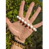 RAYON White Shell Tridacna bead bracelet Men Stretch 12mm 7,