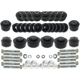 Body Mount OE Style Rubber Bushing and Hardware Kit Compatible with Chevelle Convertible 1968-1972