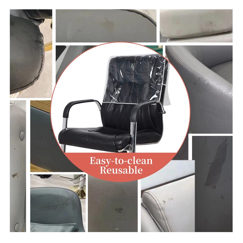 Plastic Salon Chair Back Covers Protectors - Pack of 3,
