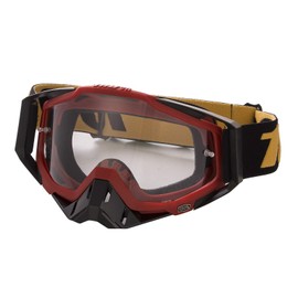 Carolilly Motorcycle Goggles Retro Glasses Motorcycle Windproof Glasses Cycling Glasses Men Motocross Goggles Black Ski Goggles Men (L, One Size)