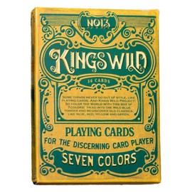 Kings Wild Project Crayons Seven Colors Premium Playing Cards - Tamaño de póquer, índice personalizado, inspirado en la vendimia, lujoso mazo coleccionable diseñado por artistas